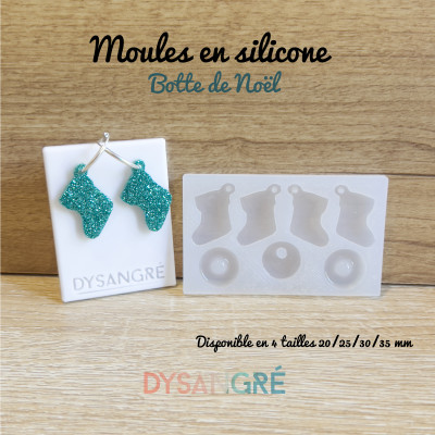Mini Moule en silicone pampilles Botte de Noël
