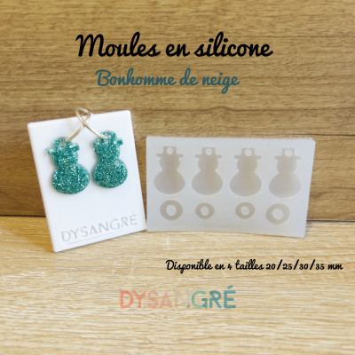 Mini Moule en silicone pampilles Bonhomme de neige