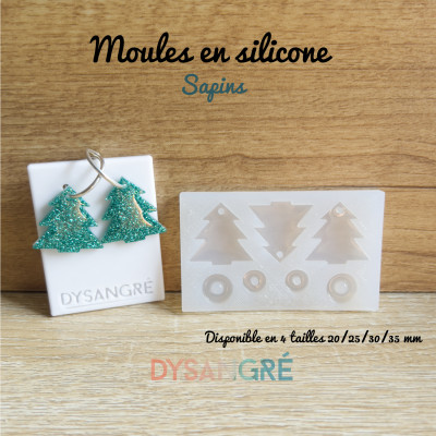 Mini Moule en silicone pampilles sapin de Noël