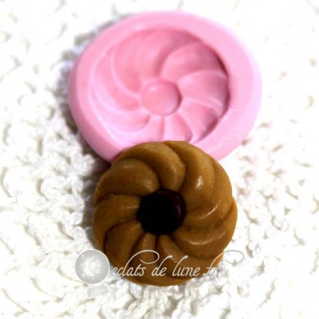 Moule en silicone biscuit rond 20 mm