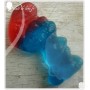 Moule en silicone bonbon personnage bleu 3 45mm