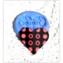 Moule en silicone bouton cœur à points 25 mm