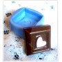 Moule en silicone chocolat carré coeur 15 mm
