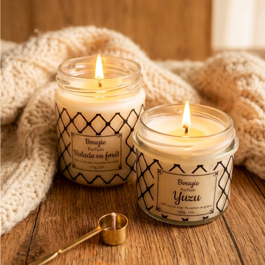 Bougie parfums senteur Yuzu " By Solaveyra "