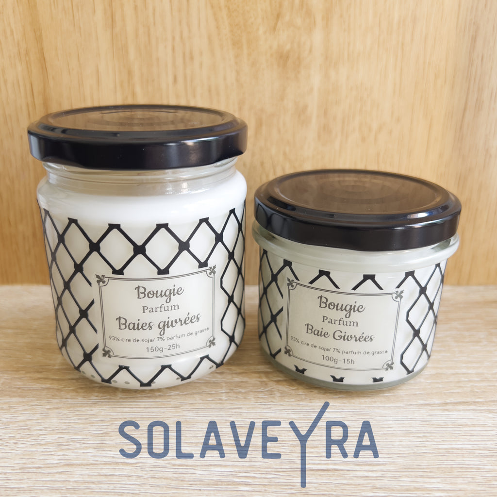 Bougie parfums senteur Baie givrée" By Solaveyra "