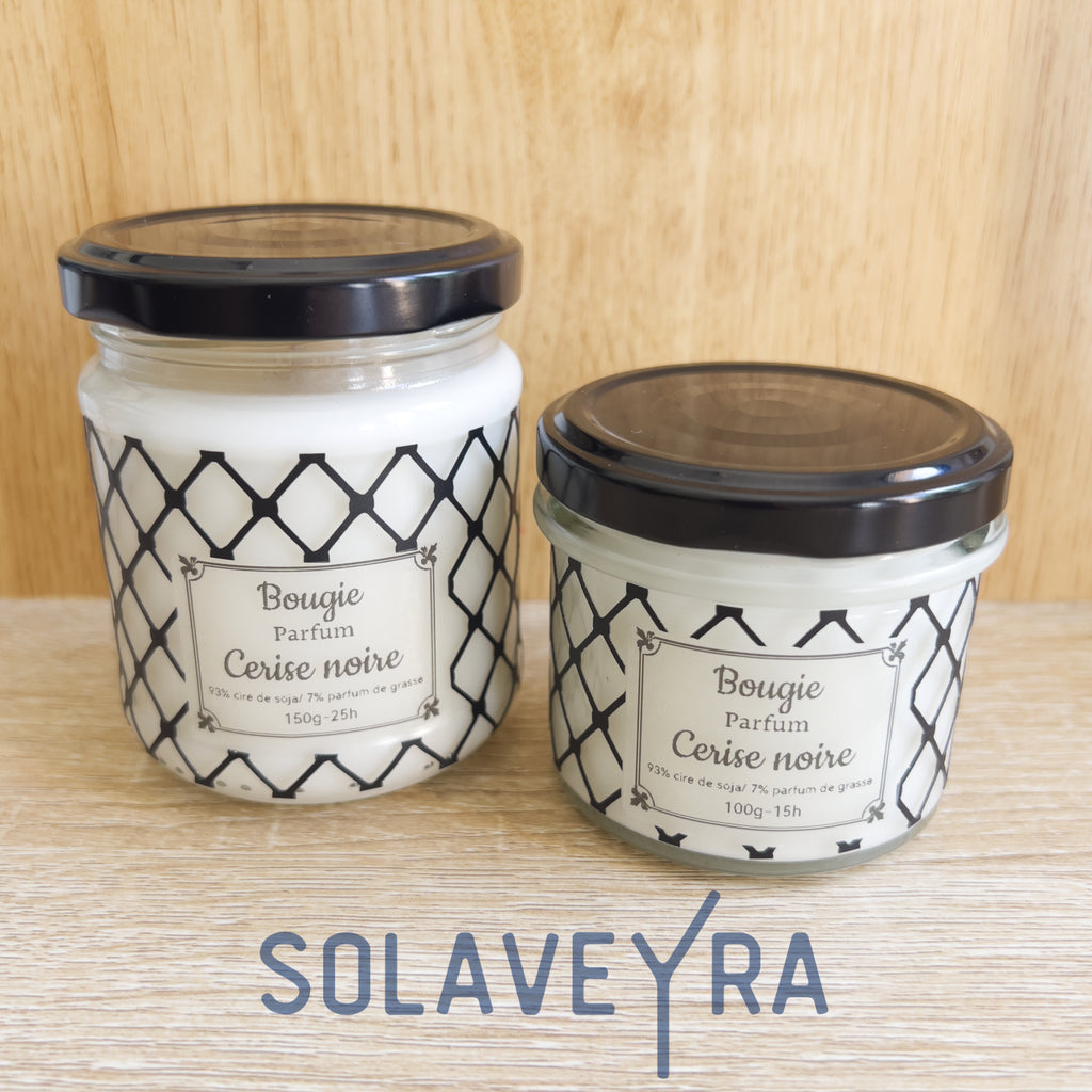 Bougie parfums senteur Cerise noir" By Solaveyra "