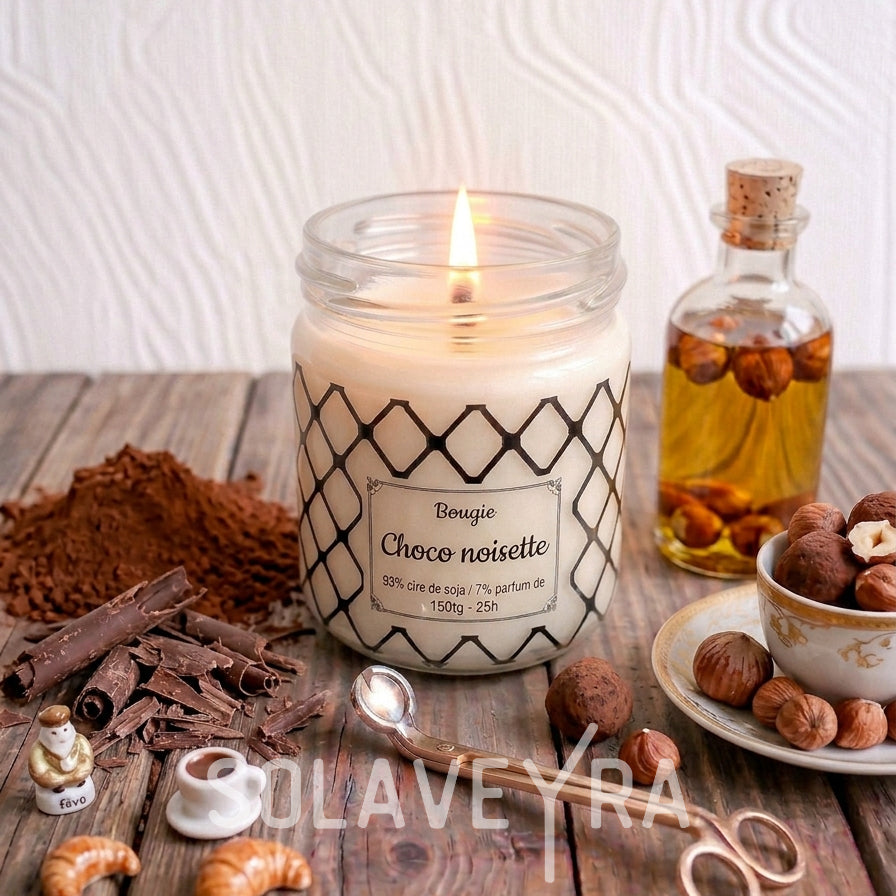Bougie parfums senteur Choco noisette" By Solaveyra "