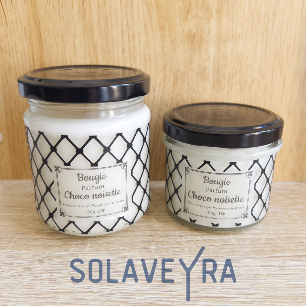 Bougie parfums senteur Choco noisette" By Solaveyra "