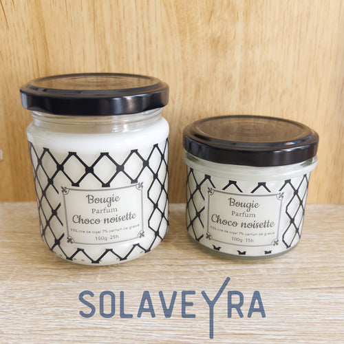Bougie parfums senteur Choco noisette" By Solaveyra "