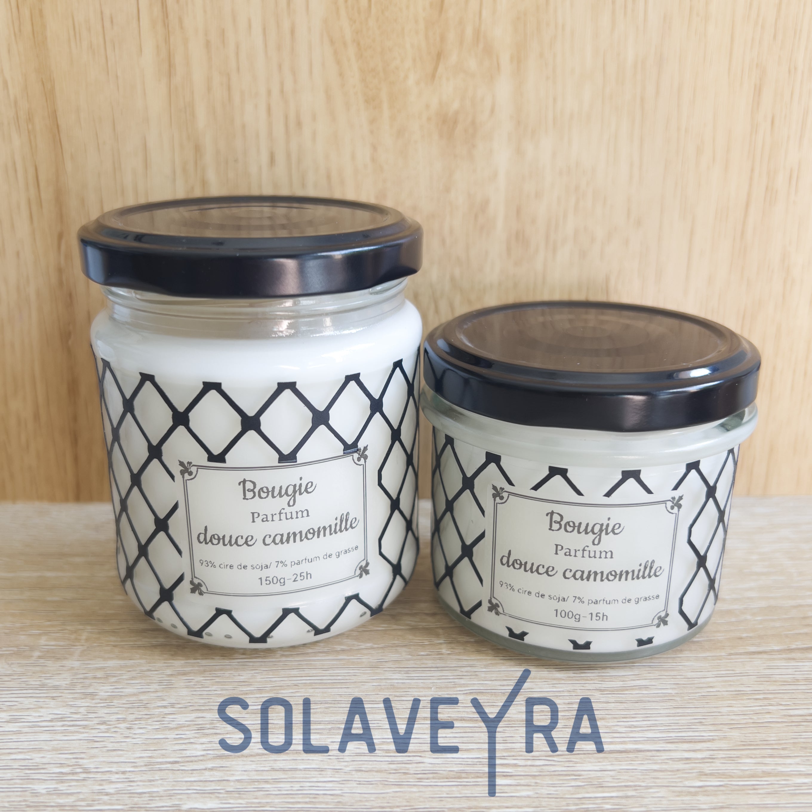 Bougie parfums senteur Douce camomille " By Solaveyra "