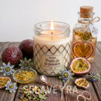 Bougie parfums senteur Fruits de la passion " By Solaveyra "