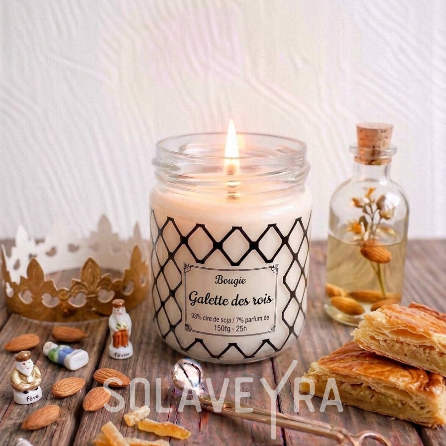 Bougie parfums senteur Galette des rois" By Solaveyra "
