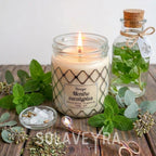 Bougie parfums senteur Menthe eucalyptus " By Solaveyra "