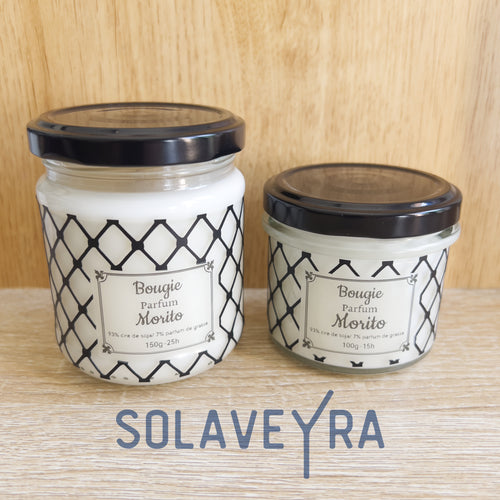 Bougie parfums senteur Mojito" By Solaveyra "