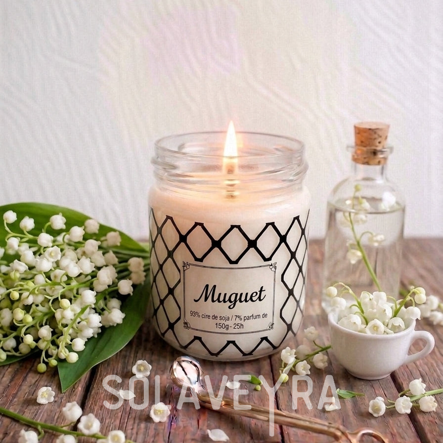 Bougie parfums senteur Muguet" By Solaveyra "