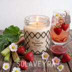 Bougie parfums senteur Rhubarbe Fraise" By Solaveyra "