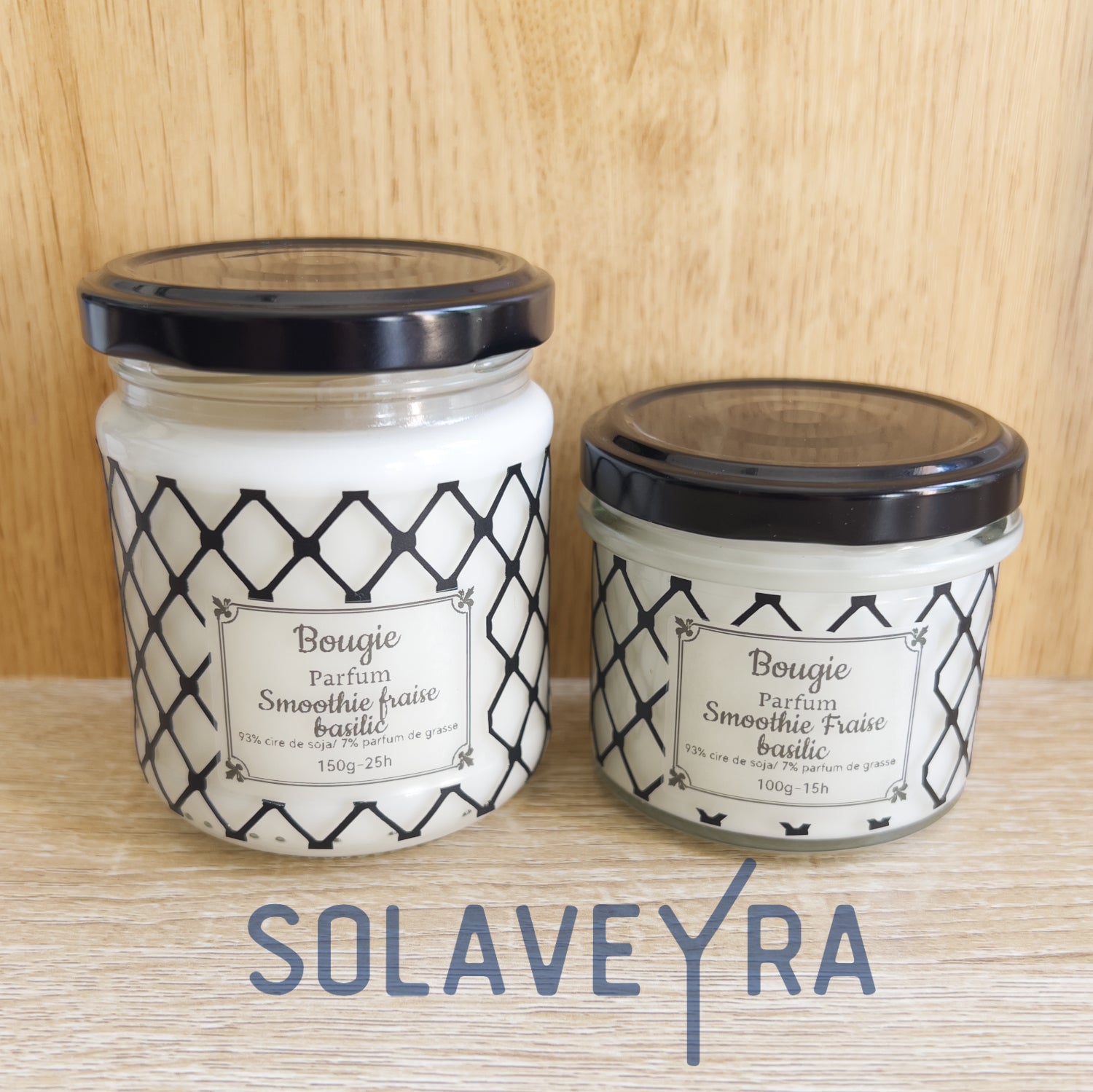 Bougie parfums senteur Smoothie fraise basilic" By Solaveyra "