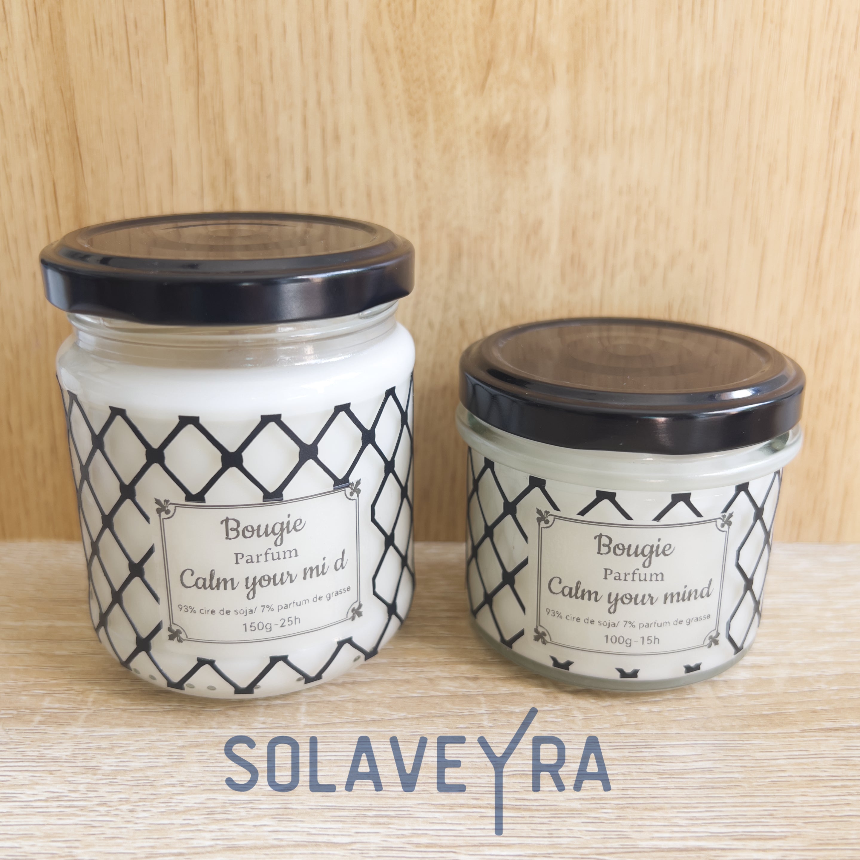 Bougie parfums senteur Calm your mind " By Solaveyra "
