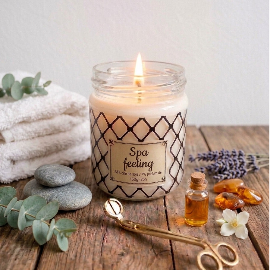 Bougie parfums senteur Spa feeling" By Solaveyra "