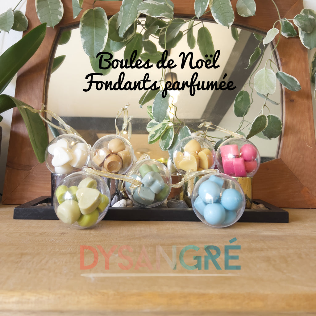 Boule de Noël fondants senteur de Noël chocolat noisette