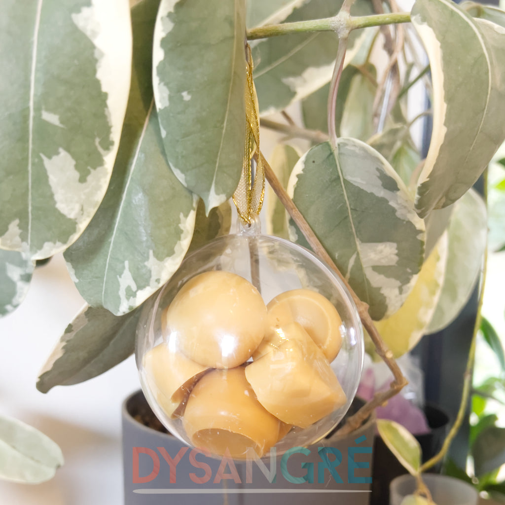 Boule de Noël fondants senteur de Noël chocolat noisette