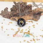 Bola de grossesse black velour coeur dorée