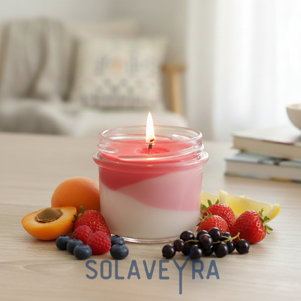 Bougie colorée parfums Fruités "nombreux parfums disponible" By Solaveyra