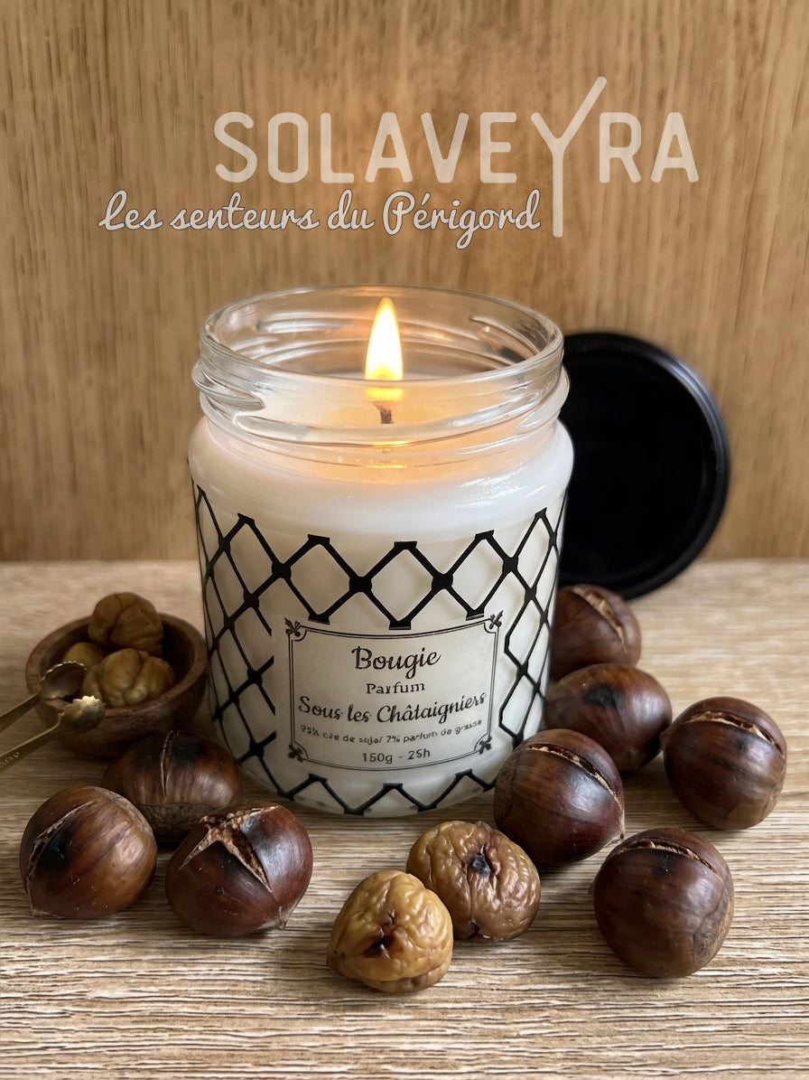 Bougie Sous les Châtaigniers " By Solaveyra "