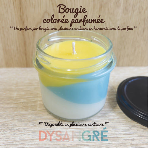 Bougie colorée parfums fleuris "nombreux parfums disponible" By Solaveyra