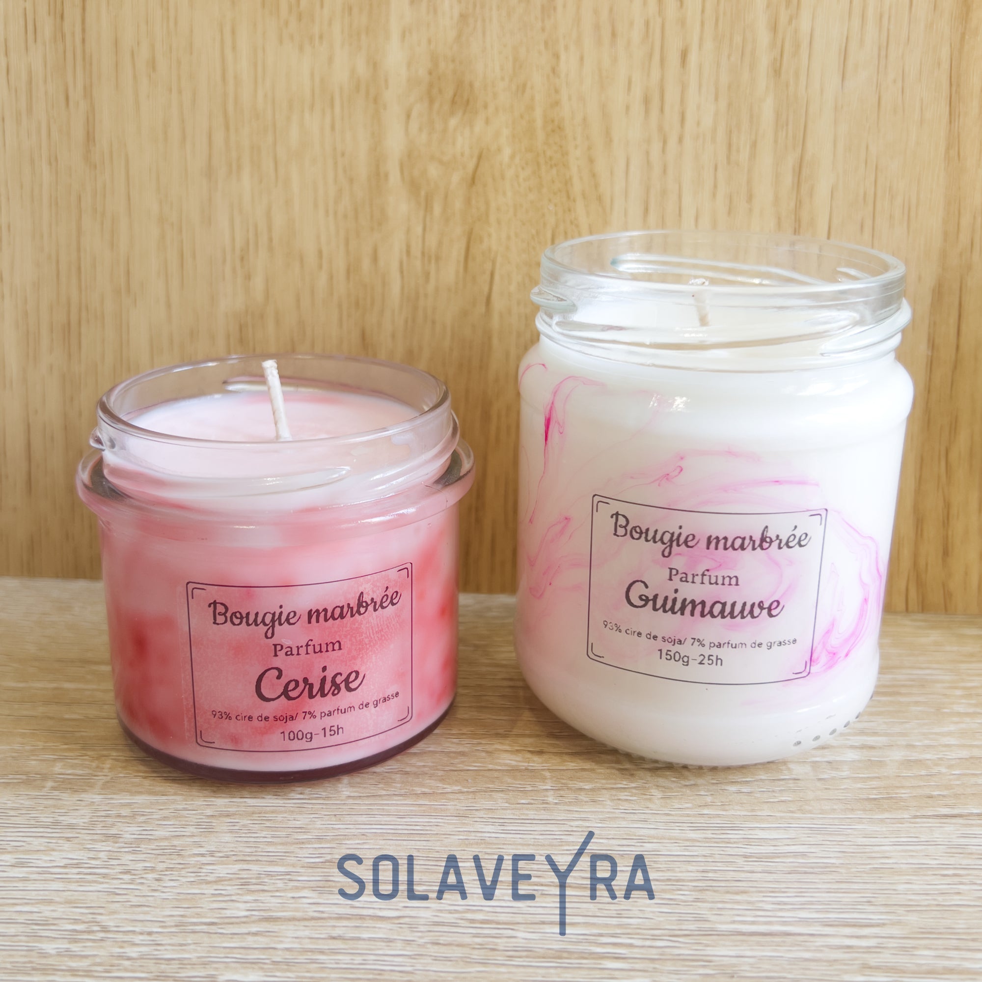 Bougie marbré parfums fleuris "nombreux parfums disponible" By Solaveyra