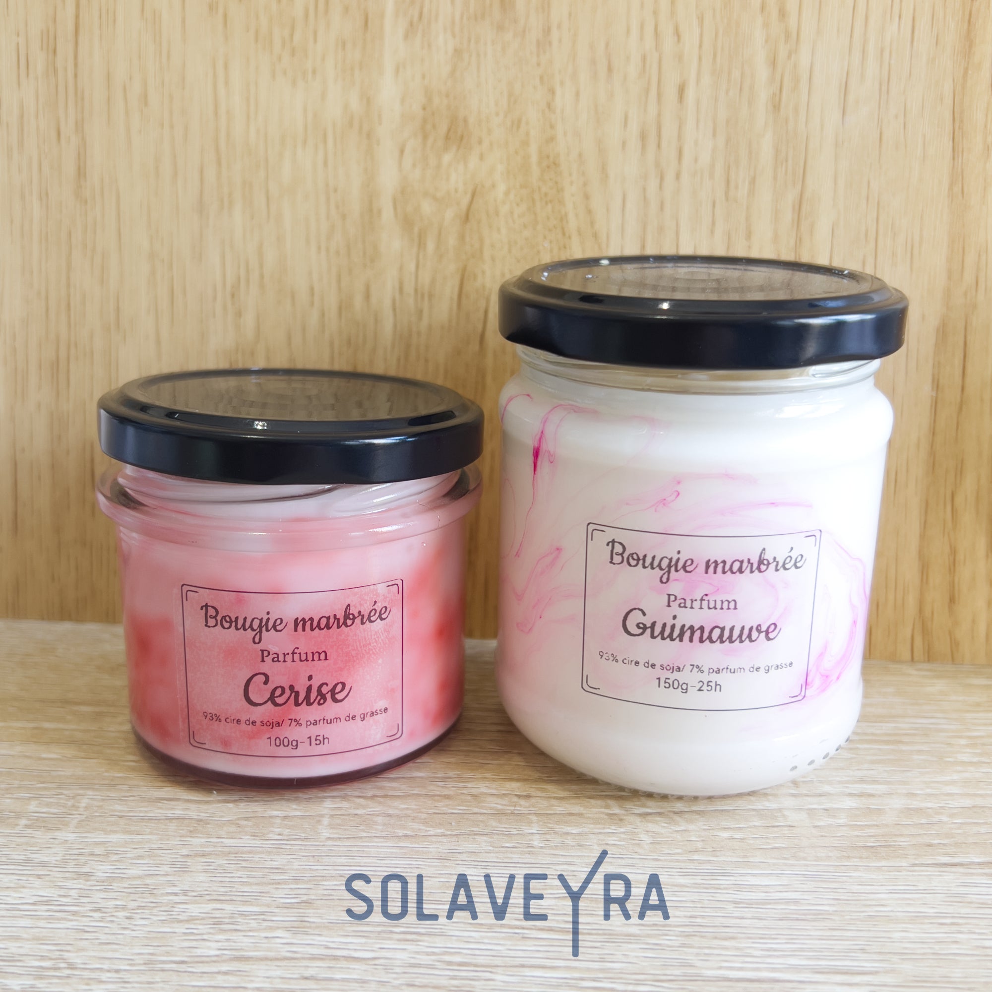 Bougie marbré parfums fleuris "nombreux parfums disponible" By Solaveyra