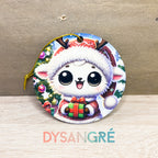 Boule de Noël en bois Mouton avec son costume de renne 75mm