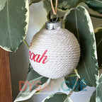 Boule de Noël personnalisée naturelle 6cm