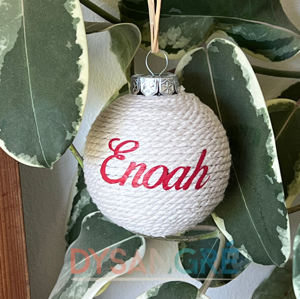 Boule de Noël personnalisée naturelle 6cm