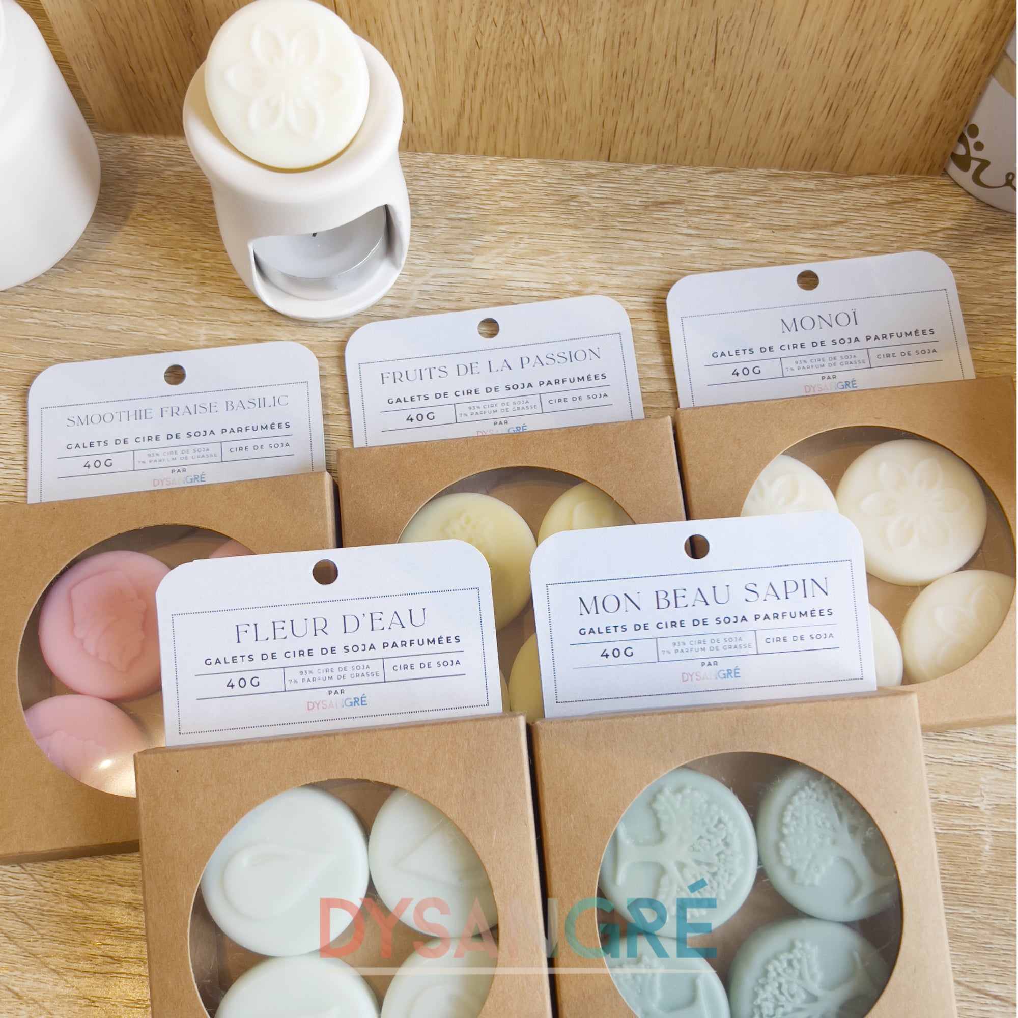 Galets de cire d'olive parfums Frais "Plusieurs senteur aux choix"