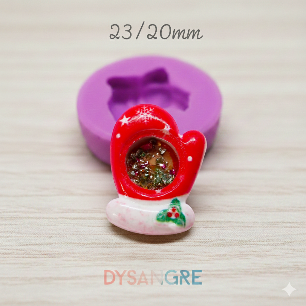 Moule en silicone moufle boule de neige 25/18 mm