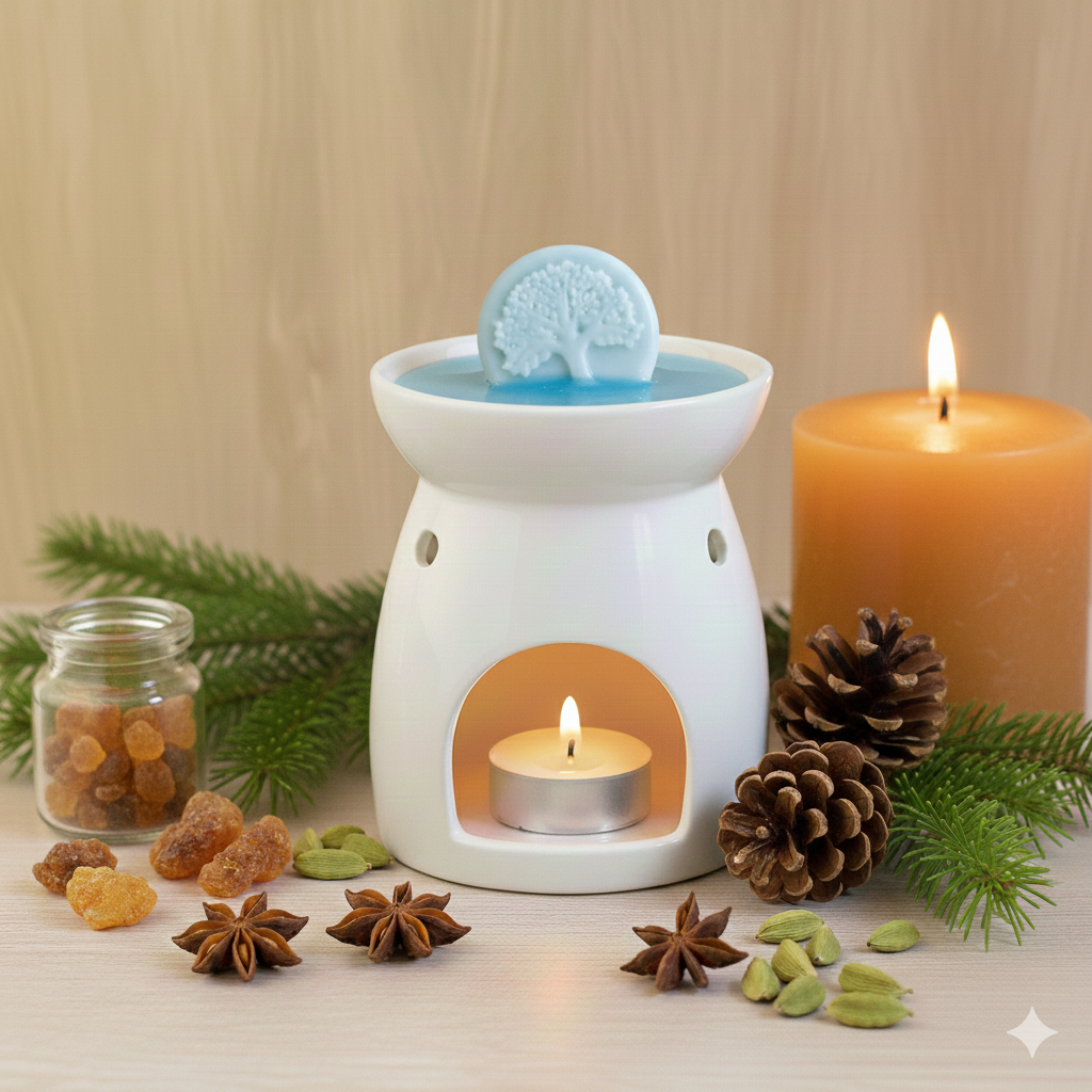 Galets de cire d'olive parfums boisés "Plusieurs senteur aux choix"