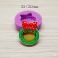 Moule en silicone couronne de Noël 23/20mm