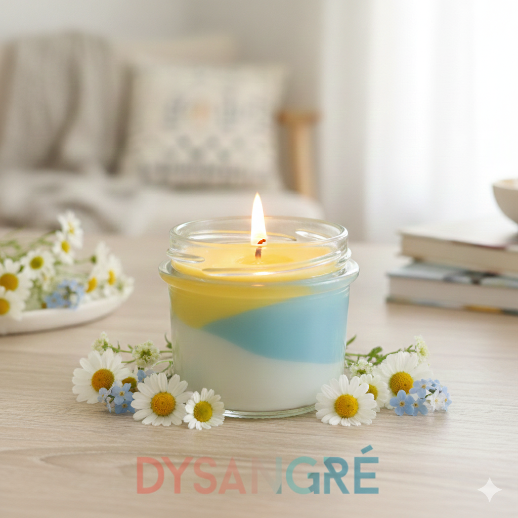 Bougie colorée parfums fleuris "nombreux parfums disponible" By Solaveyra