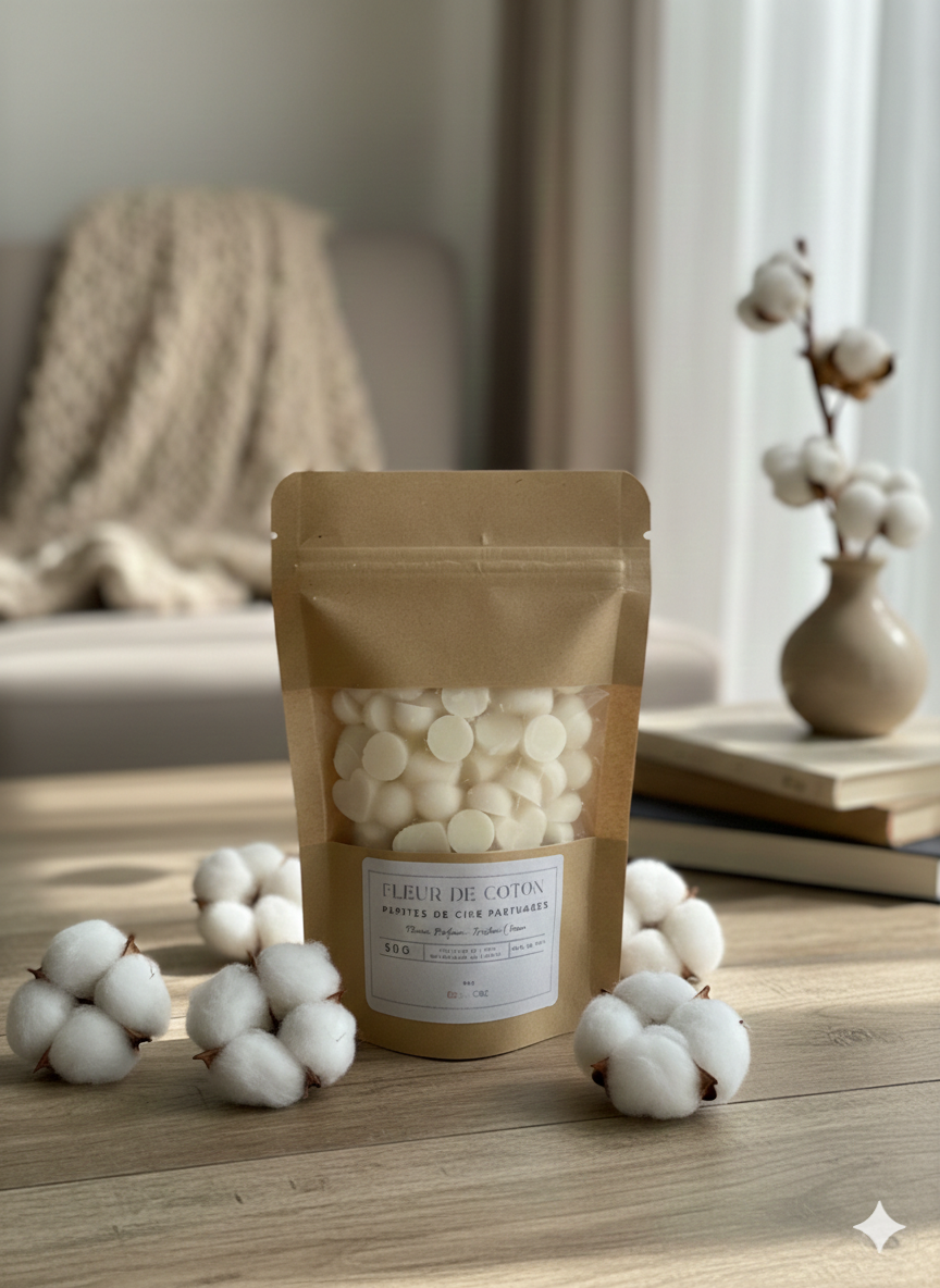 Pépites de cire d'olive parfums Fleuris "Plusieurs senteurs aux choix"