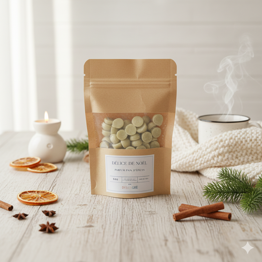 Pépites de cire d'olive parfums gourmands "Plusieurs senteurs aux choix"