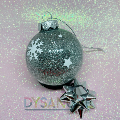 Boule de Noël dorée pailletée avec personnalisation 6cm