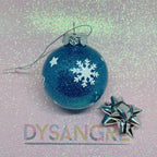 Boule de Noël bleu foncé pailletée avec personnalisation 6cm
