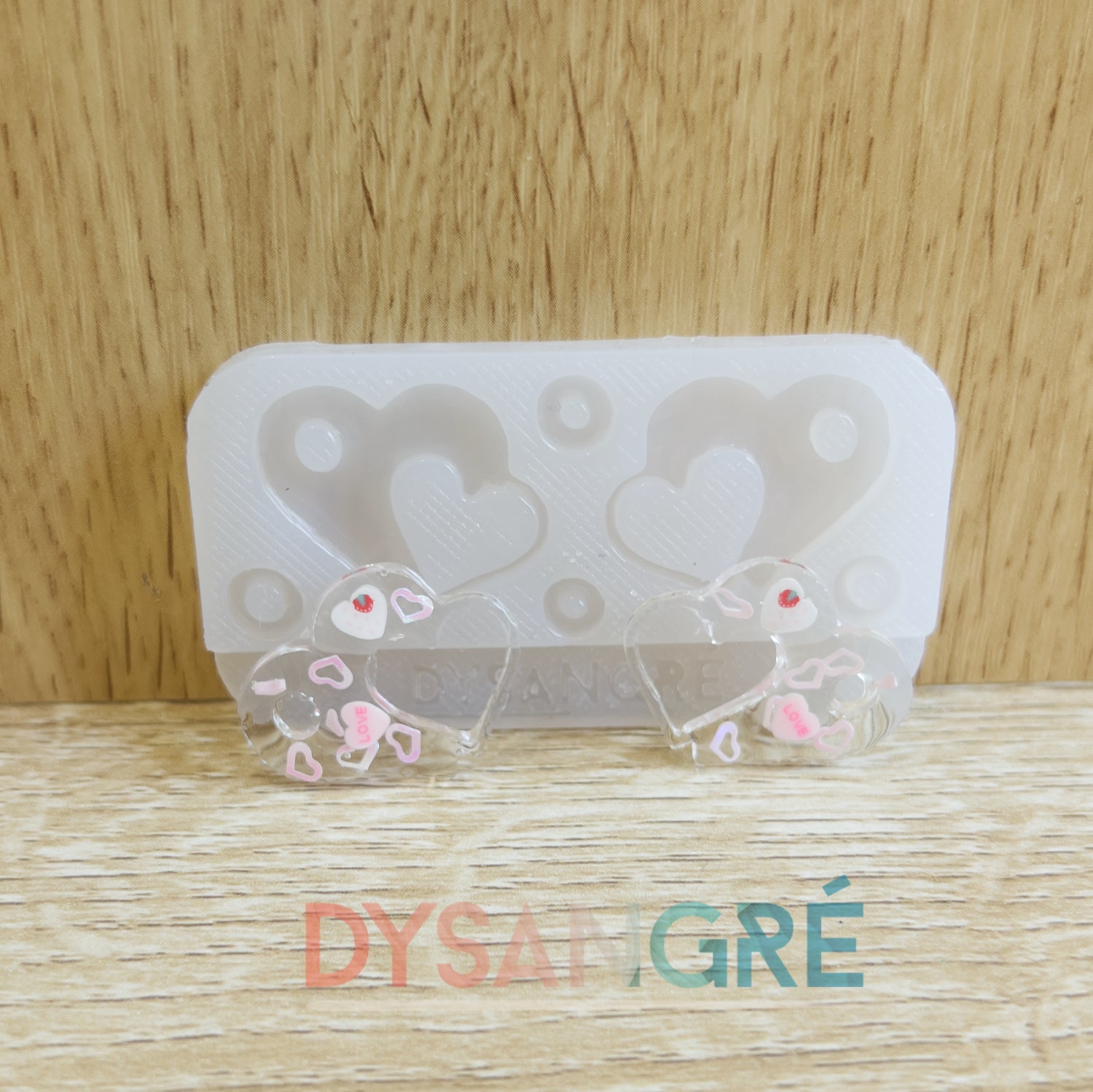 Moule en silicone Pampilles double Coeur