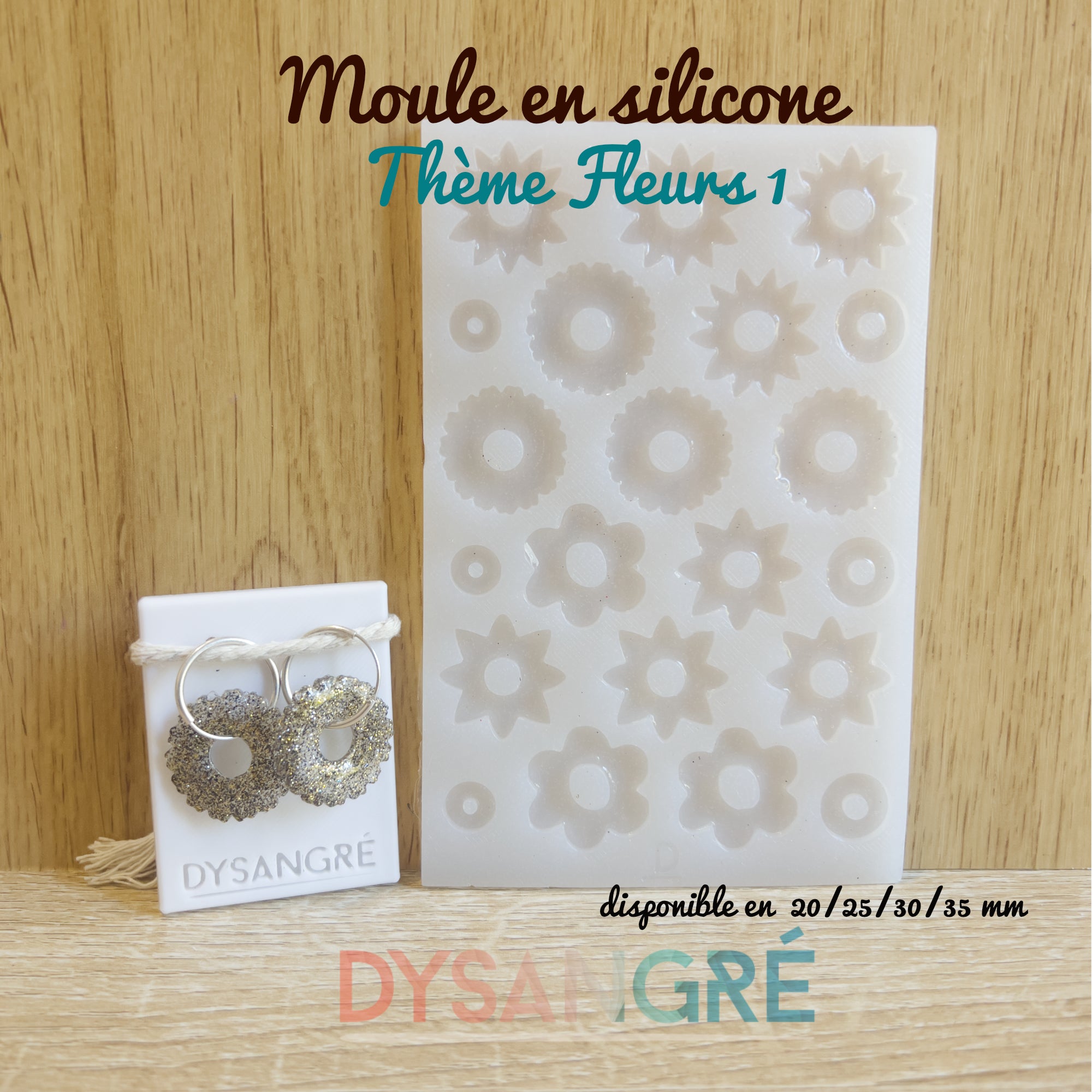 Moule en silicone Pampilles Fleurs des champs