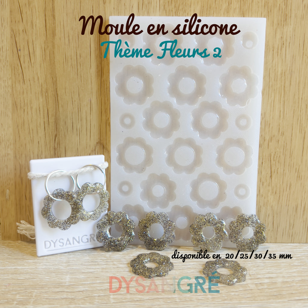 Moule en silicone Pampilles Fleurs évidées