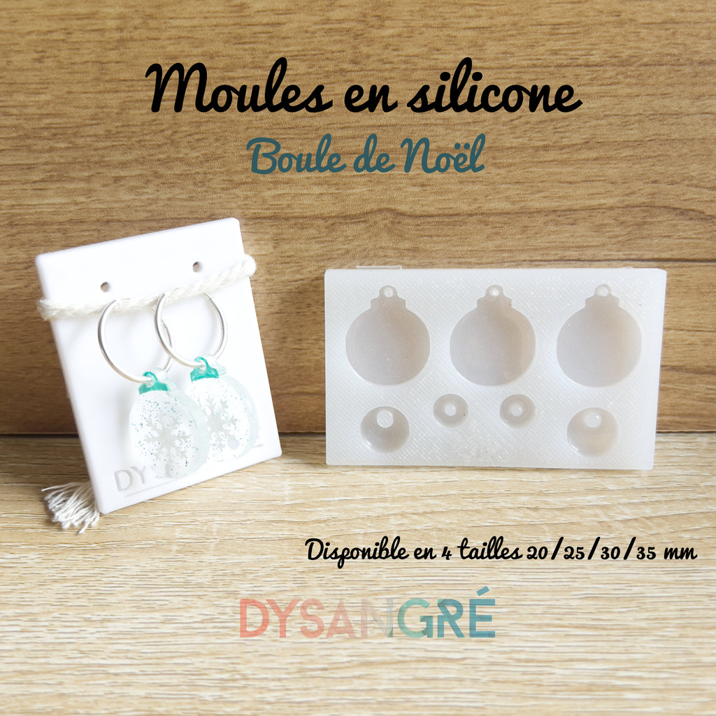 Moule en silicone Pampilles Boule de Noël