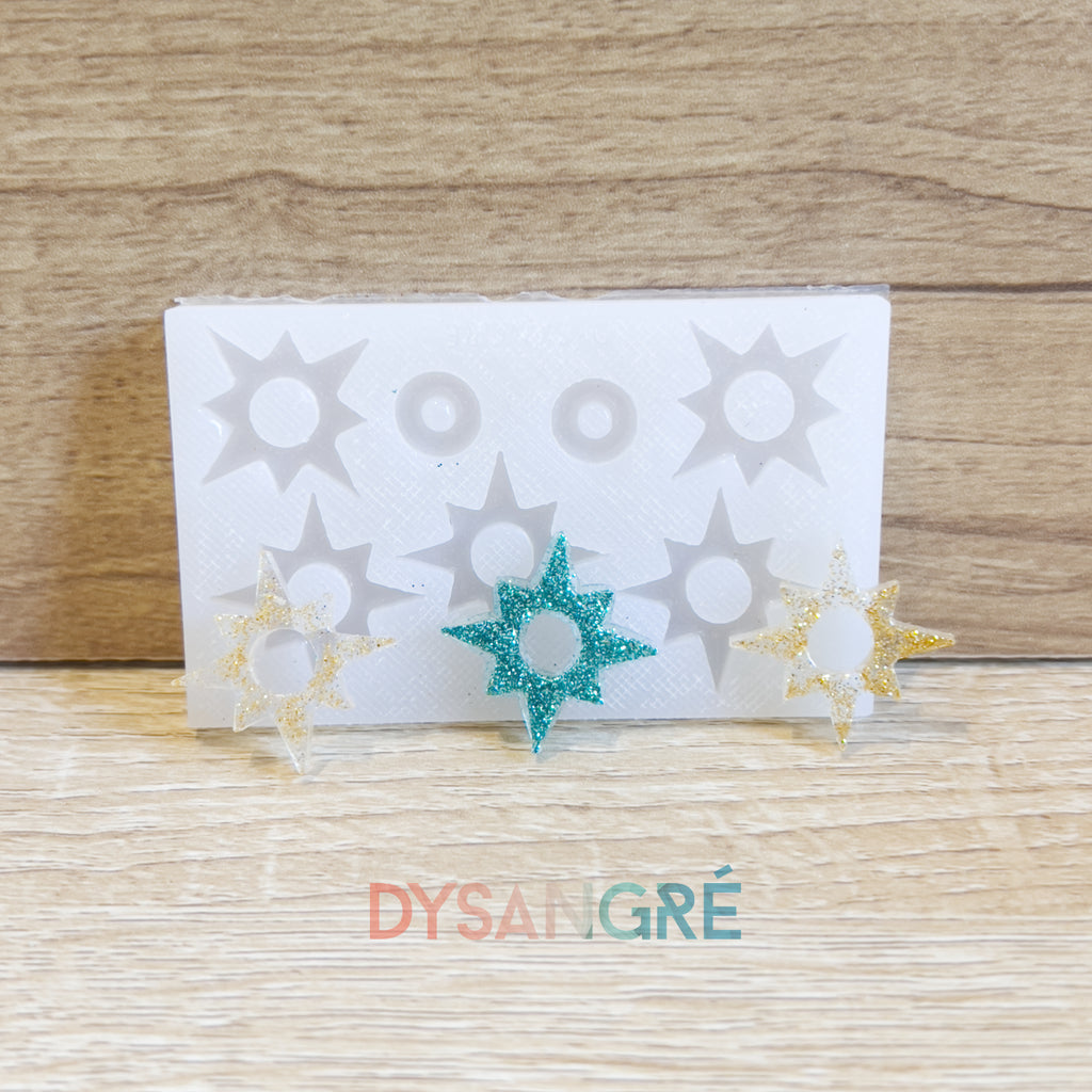 Moule en silicone Pampilles étoiles de Noël