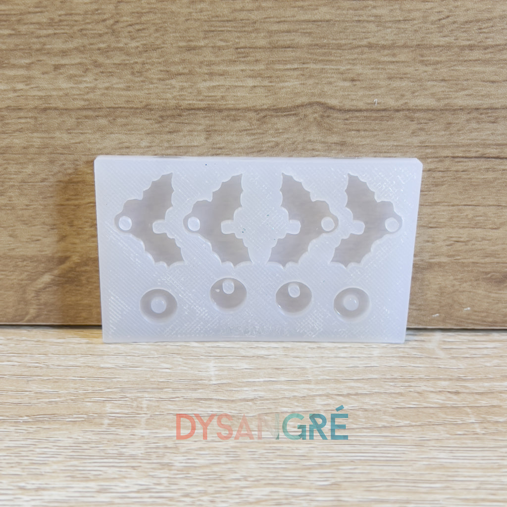 Moule en silicone Pampilles feuille de houx