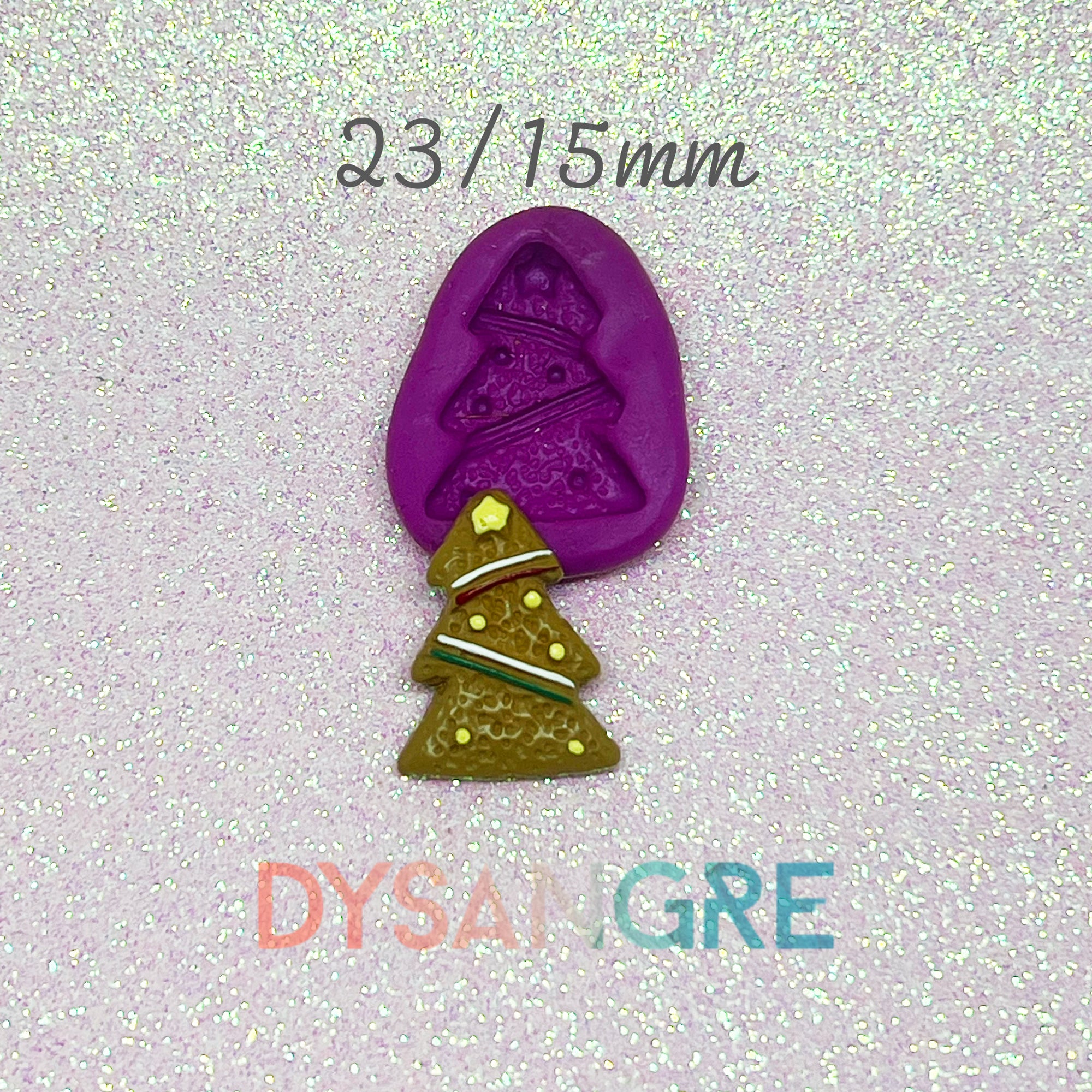 Moule en silicone biscuit pain d'épice sapin 25/15mm